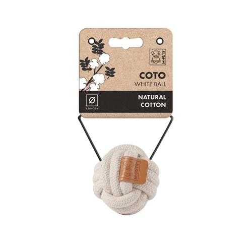 10647301 M-PETS COTO WHITE BALL 6,5CM ÖRGÜ TOP OYUNCAK
