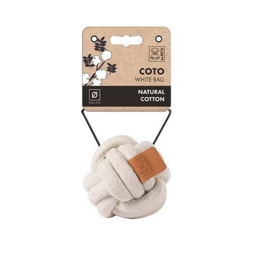 10647401 M-PETS COTO WHITE BALL 9,5CM ÖRGÜ TOP OYUNCAK