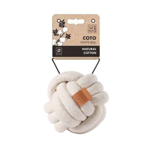 10647501 M-PETS COTO WHITE BALL 15CM ÖRGÜ TOP OYUNCAK