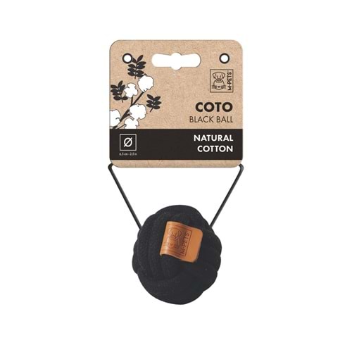 10647608 M-PETS COTO BLACK BALL 6,5CM ÖRGÜ TOP OYUNCAK