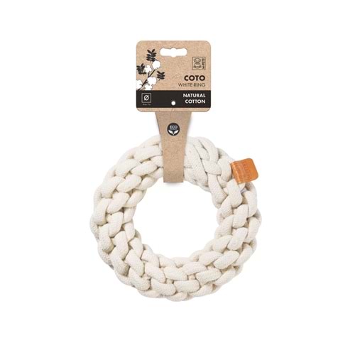 10648001 M-PETS COTO WHITE RING 18CM ÖRGÜ HALKA OYUNCAK