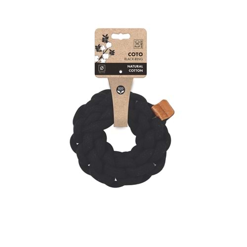 10648108 M-PETS COTO BLACK RING 13CM ÖRGÜ HALKA OYUNCAK