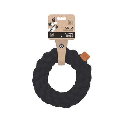 10648208 M-PETS COTO BLACK RING 18CM ÖRGÜ HALKA OYUNCAK