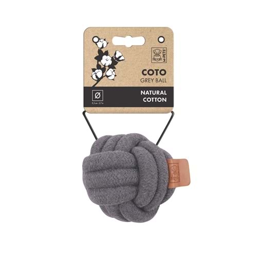 10652213 M-PETS COTO GREY BALL 9,5CM ÖRGÜ TOP OYUNCAK
