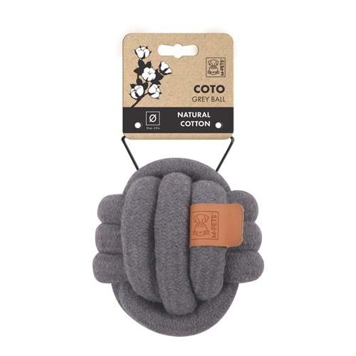 10652313 M-PETS COTO GREY BALL 15CM ÖRGÜ TOP OYUNCAK