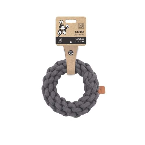 10652513 M-PETS COTO GREY RING 18CM ÖRGÜ HALKA OYUNCAK