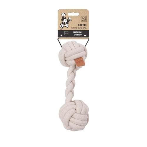 10653001 M-PETS COTO WHİTE DUO BALL 28CM ÖRGÜ OYUNCAK