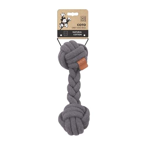 10653213 M-PETS COTO GREY DUO BALL 28CM ÖRGÜ OYUNCAK