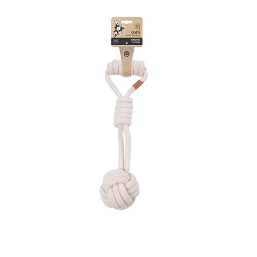 10653301 M-PETS COTO WHİTE TUG BALL 36CM ÖRGÜ OYUNCAK