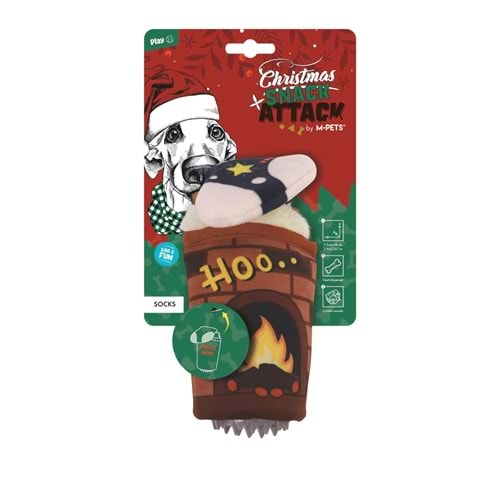 10654499 M-PETS CHRISTMAS SOCKS SNACK ATTACK KÖPEK OYUNCAĞI