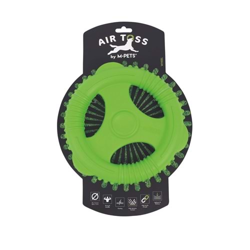 10656599 M-PETS AIR TOSS WHELL DAYANIKLI SUDA YÜZEN KÖPEK OYUNCAĞI GREEN