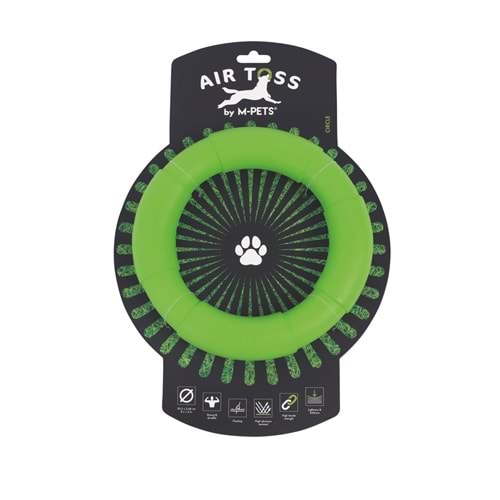 10656699 M-PETS AIR TOSS CİRCLE DAYANIKLI SUDA YÜZEN KÖPEK OYUNCAĞI GREEN