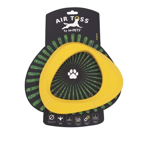 10658206 M-PETS AIR TOSS MOBİUS DAYANIKLI SUDA YÜZEN KÖPEK OYUNCAĞI YELLOW