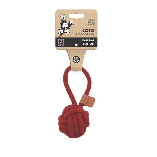10662205 M-PETS COTO RED LOOP BALL 6,5CM ÇEKMELİ ÖRGÜ TOP OYUNCAK