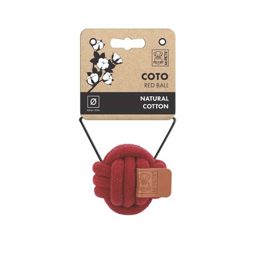10662505 M-PETS COTO RED BALL 6,5CM ÖRGÜ TOP OYUNCAK