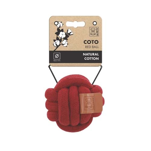 10662605 M-PETS COTO RED BALL 9,5CM ÖRGÜ TOP OYUNCAK