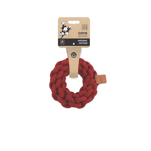 10662705 M-PETS COTO RED RING 13CM ÖRGÜ HALKA OYUNCAK