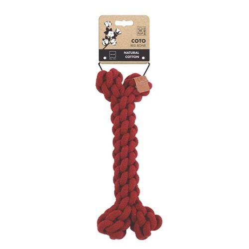 10663205 M-PETS COTO RED BONE 30CM ÖRGÜ KEMİK OYUNCAK
