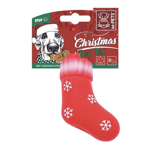 10663899 M-PETS CHRISTMAS RED STOCKING KÖPEK OYUNCAĞI 13CM