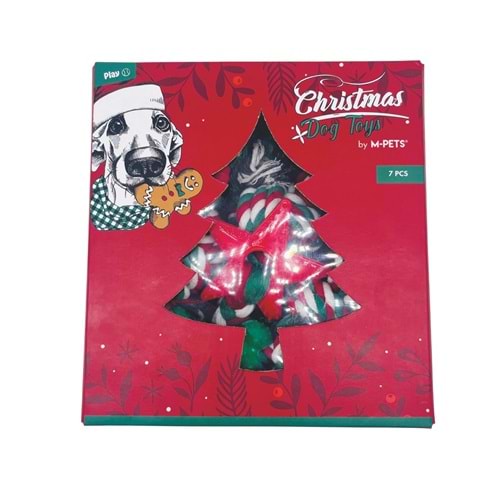 10665899 M-PETS CHRISTMAS COTTON ROPE KÖPEK OYUNCAĞI 7Lİ