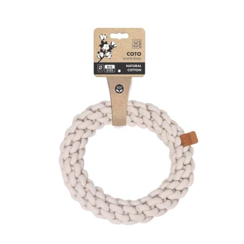 10668801 M-PETS COTO WHITE RING 25CM ÖRGÜ HALKA OYUNCAK