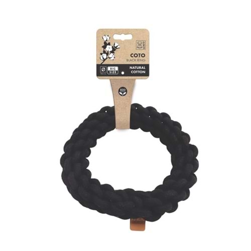 10669208 M-PETS COTO BLACK RING 25CM ÖRGÜ HALKA OYUNCAK