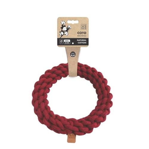 10670005 M-PETS COTO RED RING 25CM ÖRGÜ HALKA OYUNCAK