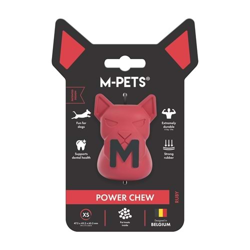 10674405 M-PETS POWER CHEW KAUÇUK KÖPEK ÖDÜL OYUNCAĞI RUBY (XS)