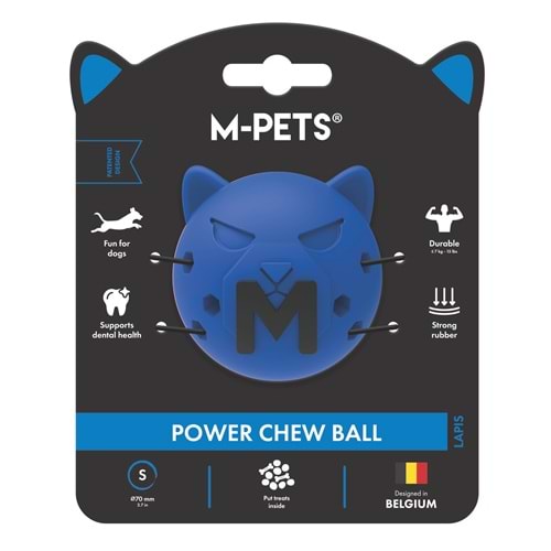 10679417 M-PETS POWER CHEW BALL KAUÇUK KÖPEK OYUNCAĞI LAPİS (S)