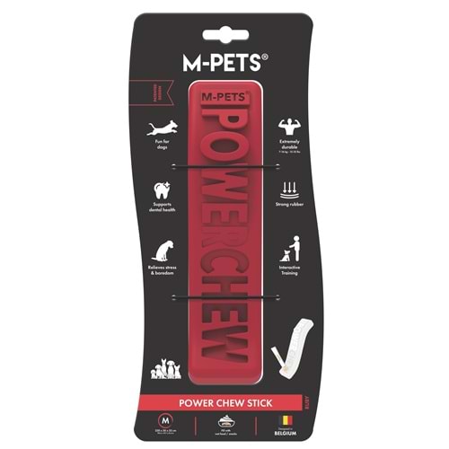 10679605 M-PETS POWER CHEW STİCK KAUÇUK KÖPEK OYUNCAĞI RUBY
