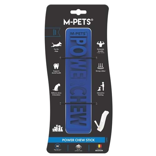 10679917 M-PETS POWER CHEW STİCK KAUÇUK KÖPEK OYUNCAĞI LAPİS