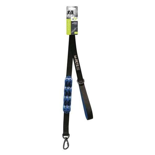 10822199 M-PETS FLEX ŞOK EMİCİ GEZDİRME TASMA BLACK/MAVİ 120CM