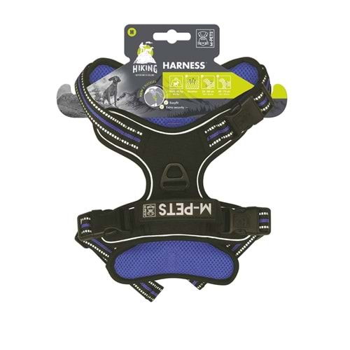 10825099 M-PETS HIKING REFLEKTÖRLÜ SOFT SIRT TASMASI BLUE (M)