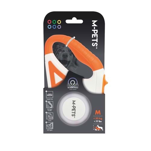 10839499 M-PETS FLASH LEDLİ OTOMATİK GEZDİRME ŞERİT 5MT/ORANGE