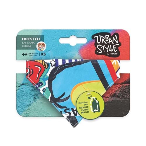 10839599 M-PETS URBAN STYLE FREESTYLE BANDANA COLLAR (XS)