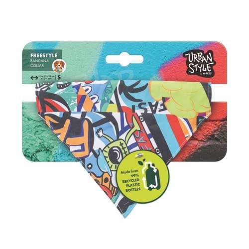 10839699 M-PETS URBAN STYLE FREESTYLE BANDANA COLLAR (S)