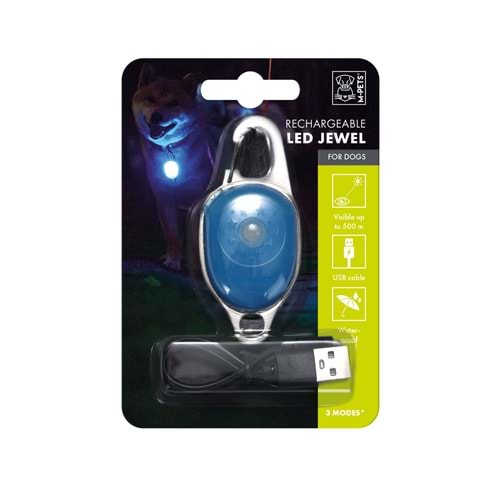 10840399 M-PETS LED JEWEL GÜVENLİK IŞIĞI BLUE