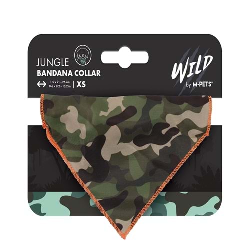10841699 M-PETS WILD JUNGLE BANDANA COLLAR (XS)