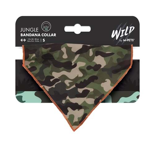 10841799 M-PETS WILD JUNGLE BANDANA COLLAR (S)