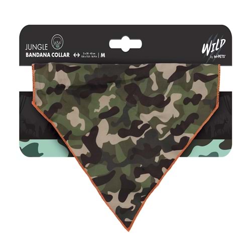 10841899 M-PETS WILD JUNGLE BANDANA COLLAR (M)