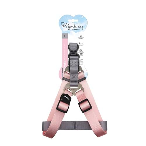 10847799 M-PETS GENTLE DOG TRİANGLE GÖĞÜS TASMASI PİNK (L)