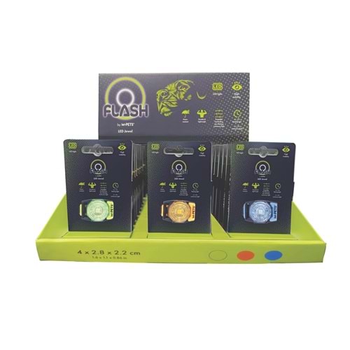 10855299 M-PETS FLASH LED JEWEL GÜVENLİK IŞIĞI DİSPLAY 24LÜ MULTİCOLOR