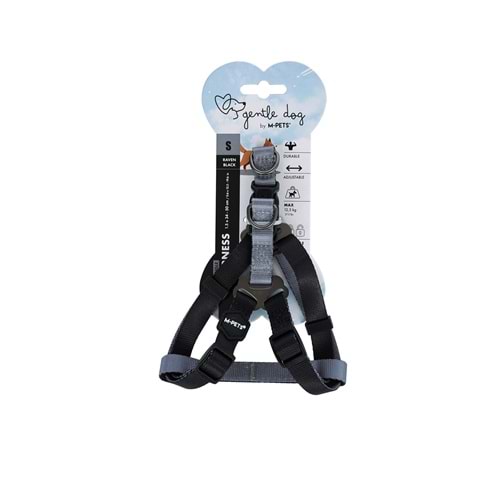 10857408 M-PETS GENTLE DOG TRİANGLE GÖĞÜS TASMASI BLACK (S)