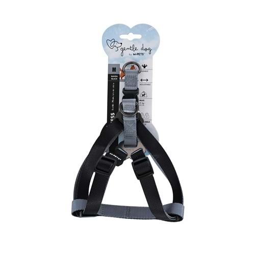 10857508 M-PETS GENTLE DOG TRİANGLE GÖĞÜS TASMASI BLACK (M)