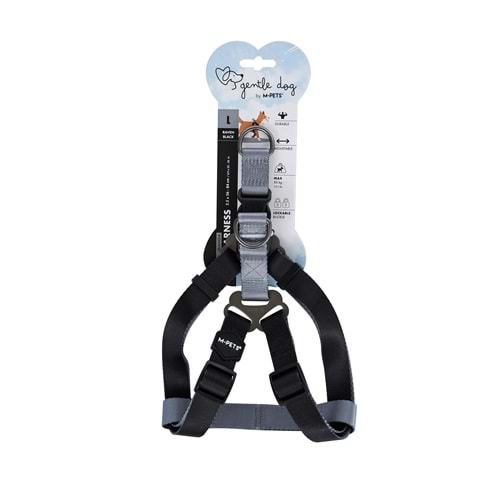 10857608 M-PETS GENTLE DOG TRİANGLE GÖĞÜS TASMASI BLACK (L)