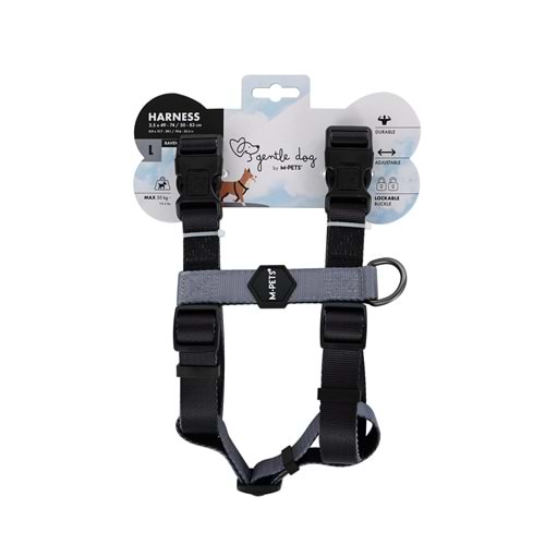 10859708 M-PETS GENTLE DOG GÖĞÜS TASMASI BLACK (L)