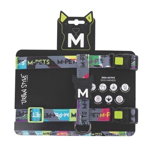 10868099 M-PETS URBAN STYLE DNA ACTİVE KÖPEK GÖĞÜS TASMASI (L)