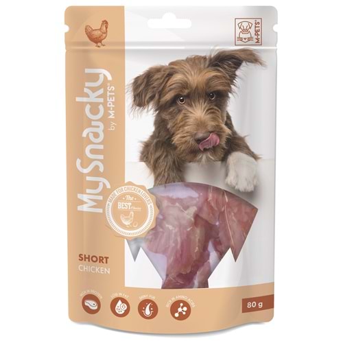 19010415 M-PETS MY SNACKY SHORT CHICKEN KÖPEK ÖDÜLÜ 80GR