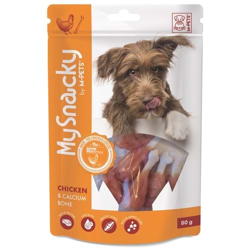 19010815 M-PETS MY SNACKY CHICKEN & CALCIUM BONE KÖPEK ÖDÜLÜ 80GR