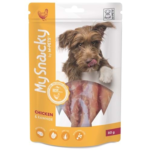 19010915 M-PETS MY SNACKY CHICKEN & RAWHIDE KÖPEK ÖDÜLÜ 80GR
